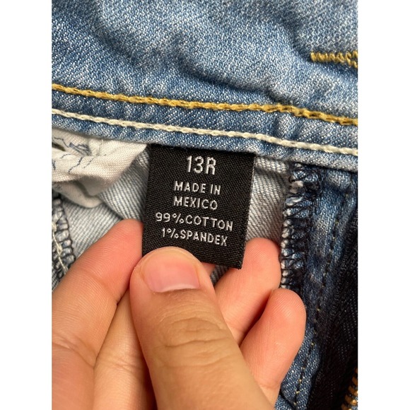 Vintage Anchor Blue Jeans Womens 13R Bell Bottom Flare Low Rise Denim Hip Pop‎ - Picture 4 of 13